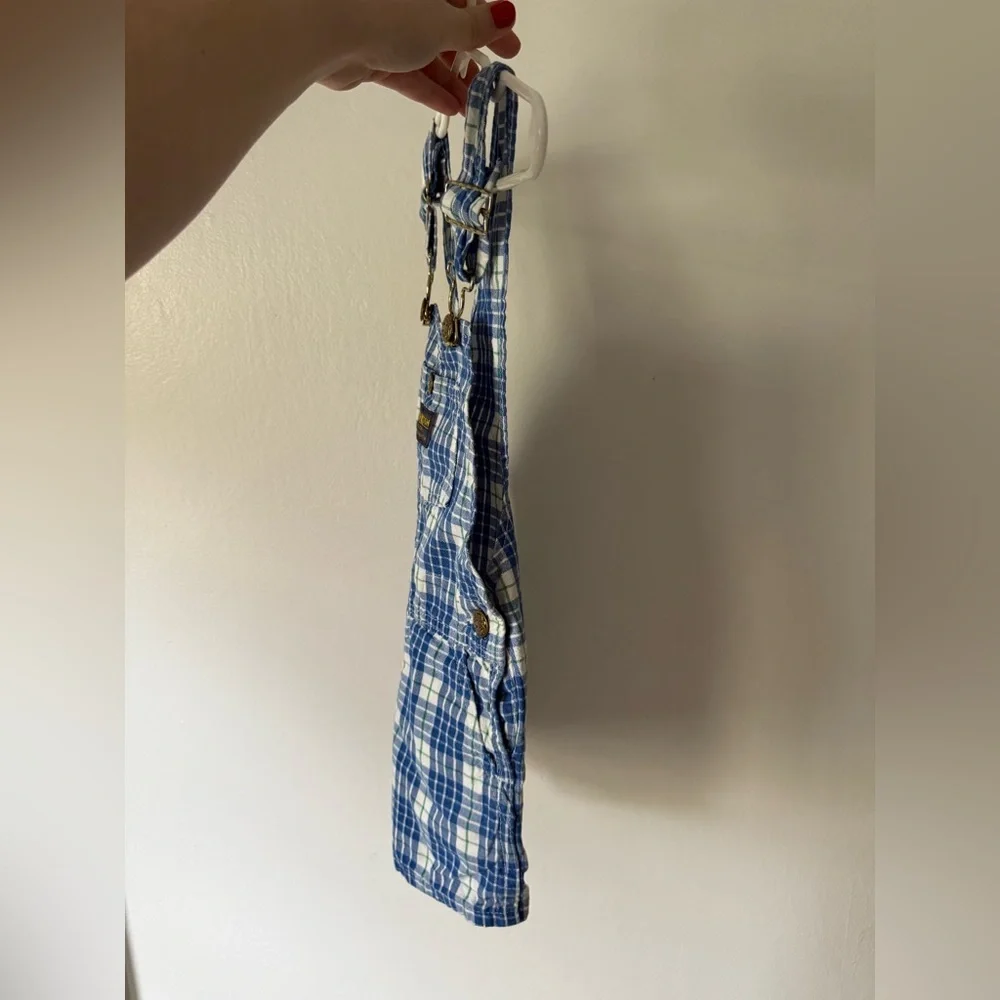 OshKosh B'gosh Blue Plaid Kids Overalls